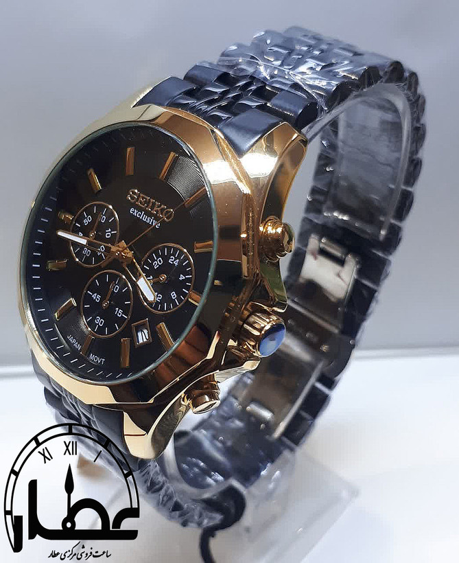 سیکو اکسکلوسیو کرنوگراف مردانه با کد کالای محصول 3066G GG/BK/BK