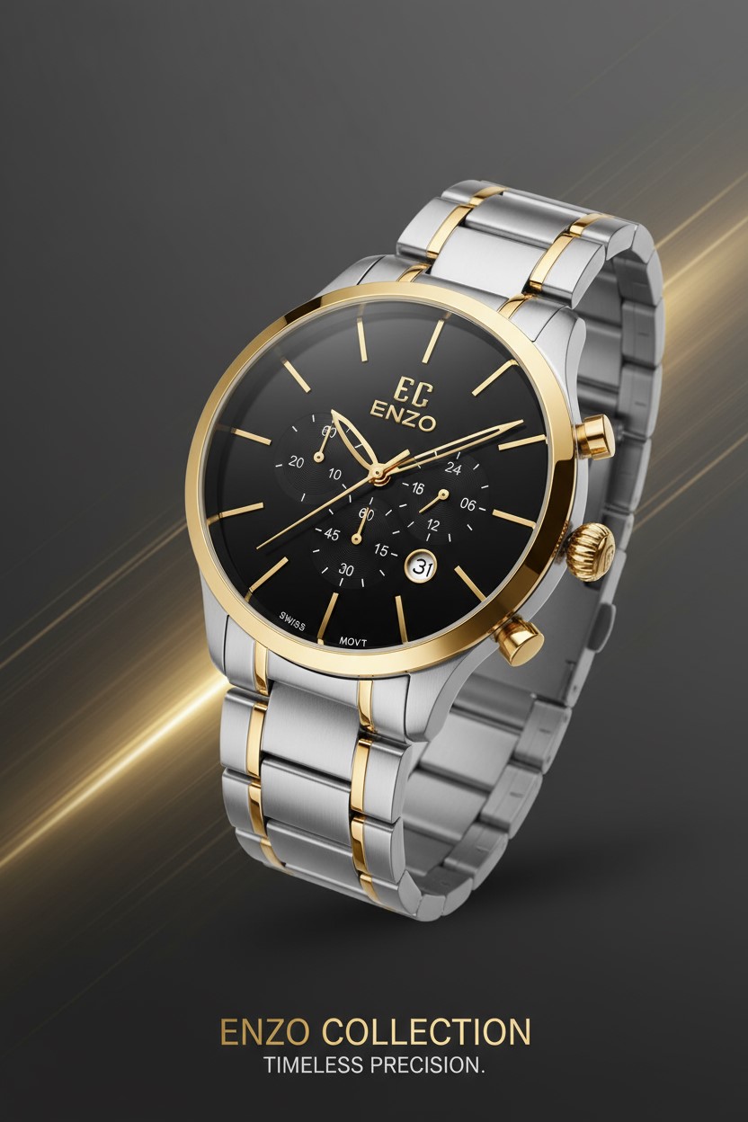 ساعت مچی مردانه فلزی انزو مدل EC-846 TBG